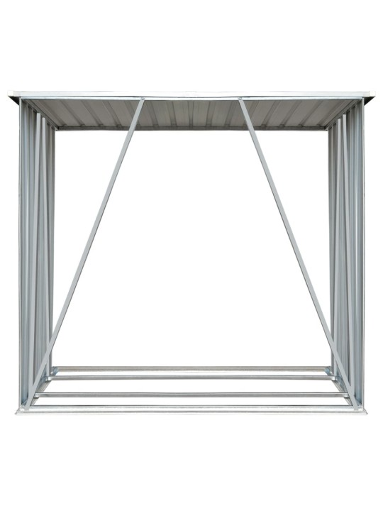 Zahradní kůlna na dříví pozinkovaná ocel 163x83x154 cm antracit