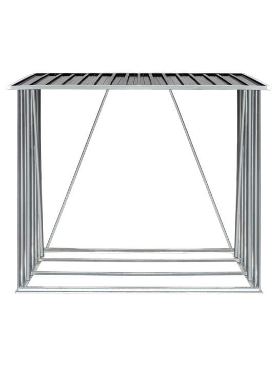 Zahradní kůlna na dříví pozinkovaná ocel 163x83x154 cm antracit