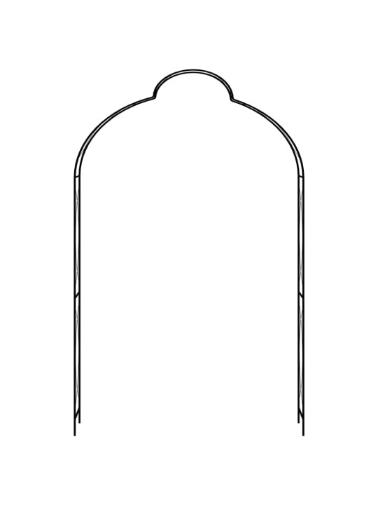 Zahradní oblouk černý 150 x 34 x 240 cm železný