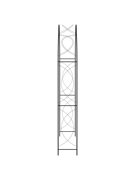 Zahradní oblouk černý 150 x 34 x 240 cm železný