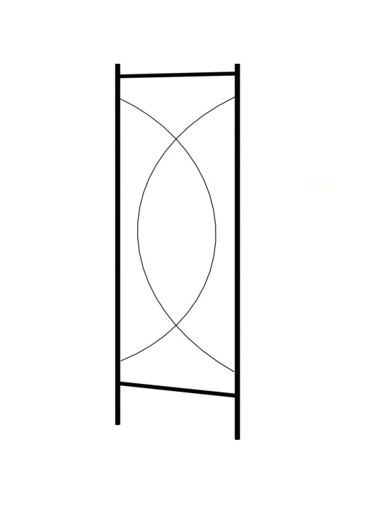 Zahradní oblouk černý 150 x 34 x 240 cm železný