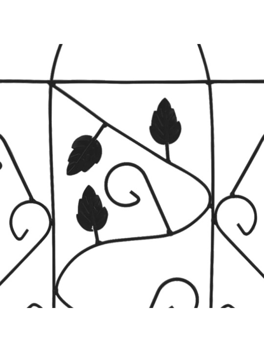 Opěry na pnoucí rostliny 3 ks černé 40 x 100 cm železo