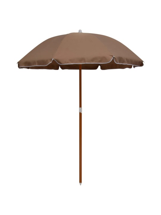 Zahradní slunečník s ocelovou tyčí 180 cm taupe