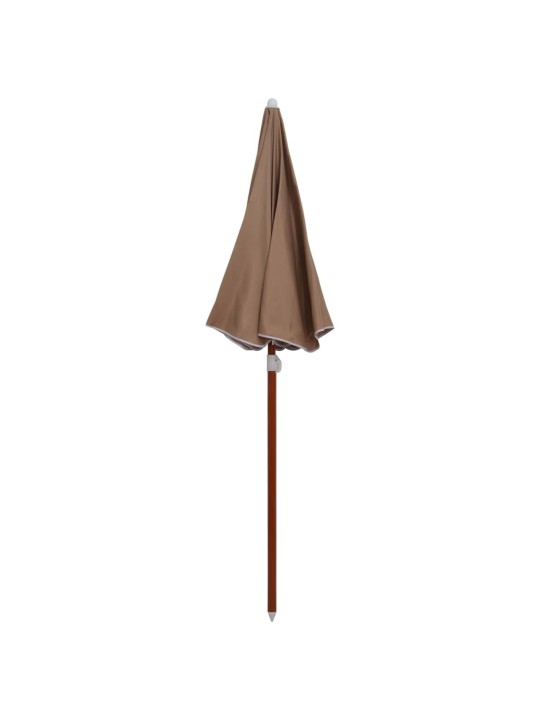Zahradní slunečník s ocelovou tyčí 180 cm taupe