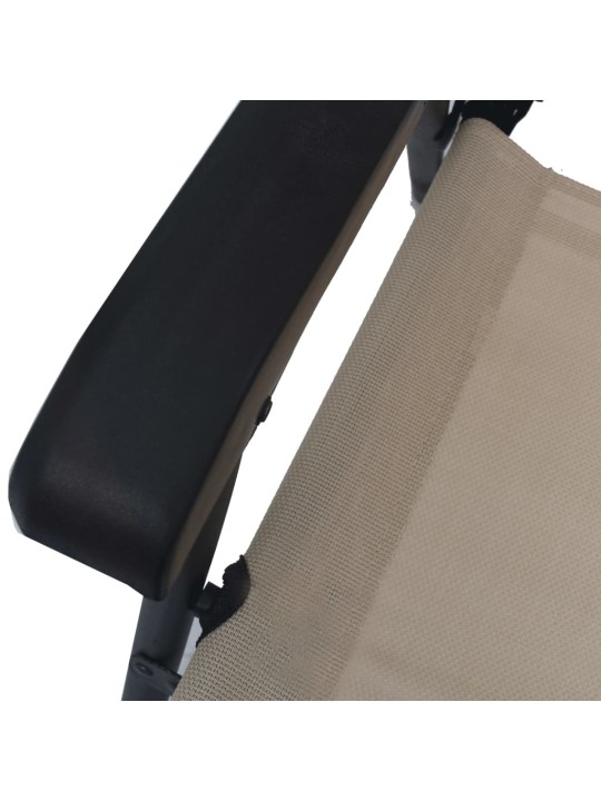 Skládací zahradní židle 2 ks textilen krémové