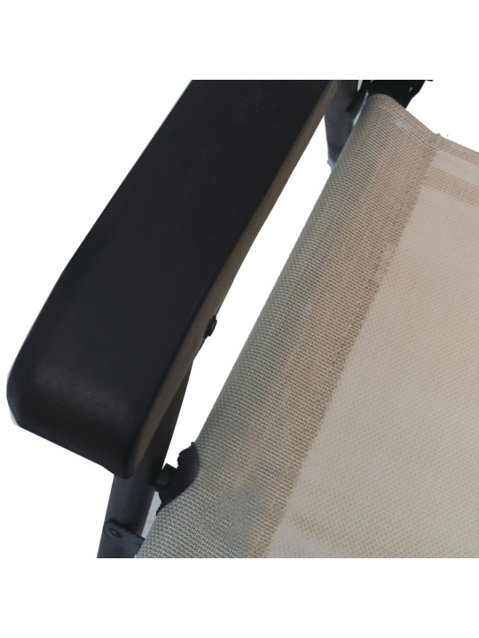 Skládací zahradní židle 2 ks textilen taupe