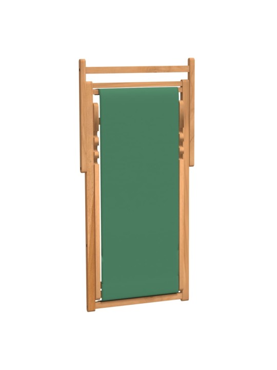 Skládací plážové křeslo masivní teak zelené