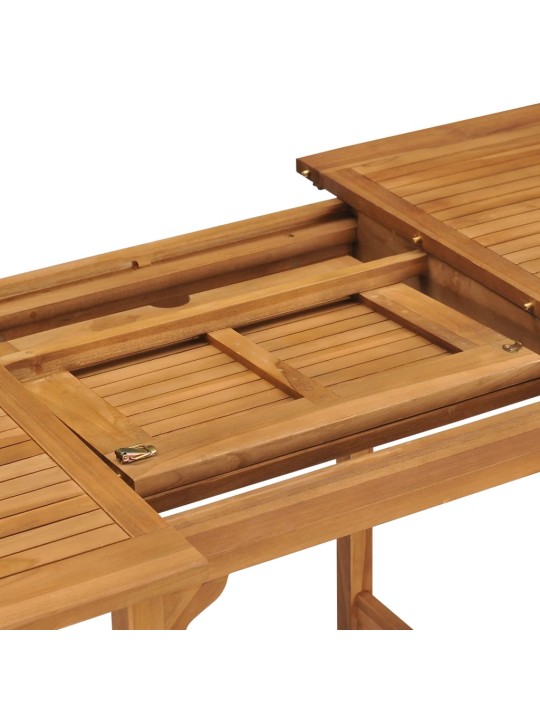 Rozkládací zahradní stůl (110–160) x 80 x 75 cm masivní teak