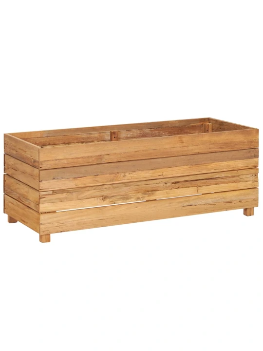 Vyvýšený záhon 100x40x38 cm recyklované teakové dřevo a ocel