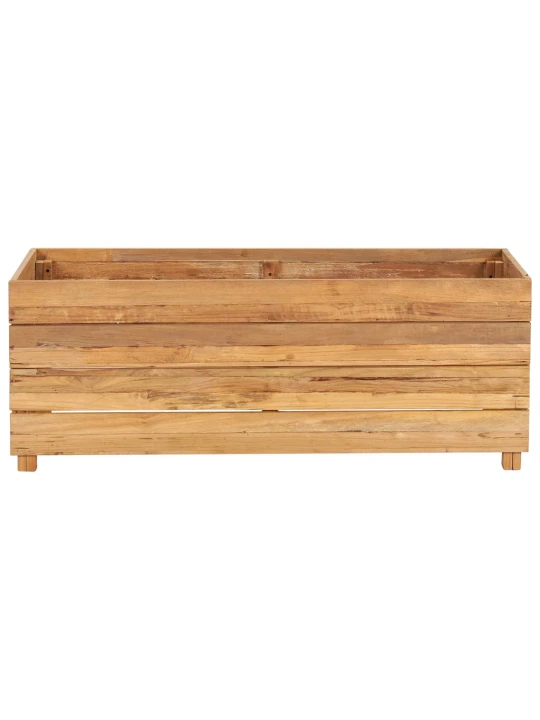Vyvýšený záhon 100x40x38 cm recyklované teakové dřevo a ocel