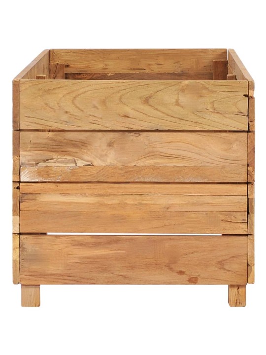 Vyvýšený záhon 100x40x38 cm recyklované teakové dřevo a ocel