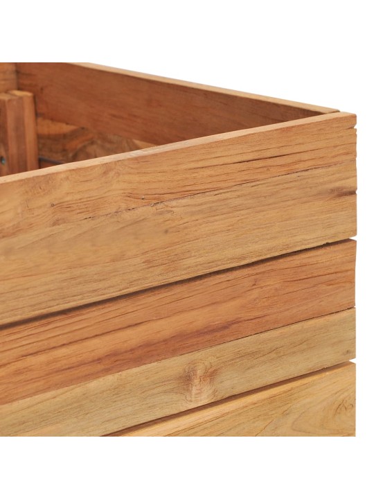 Vyvýšený záhon 100x40x38 cm recyklované teakové dřevo a ocel