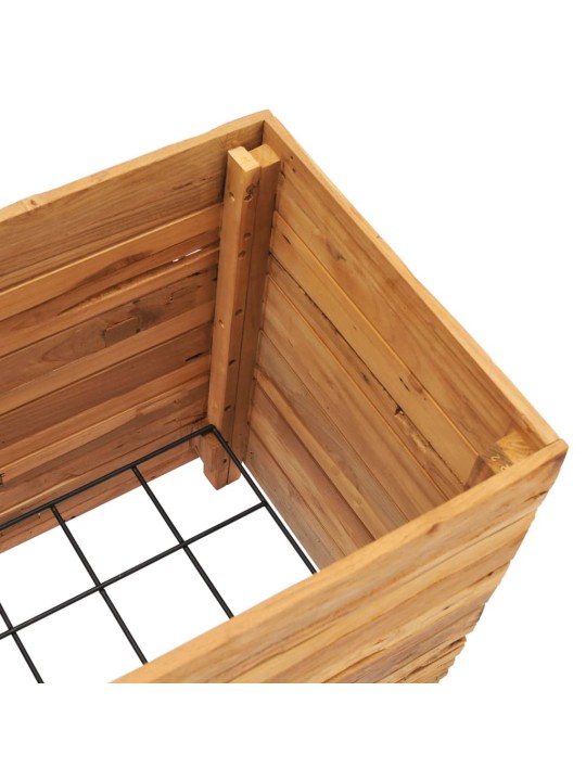Vyvýšený záhon 50 x 40 x 55 cm recyklované teakové dřevo a ocel