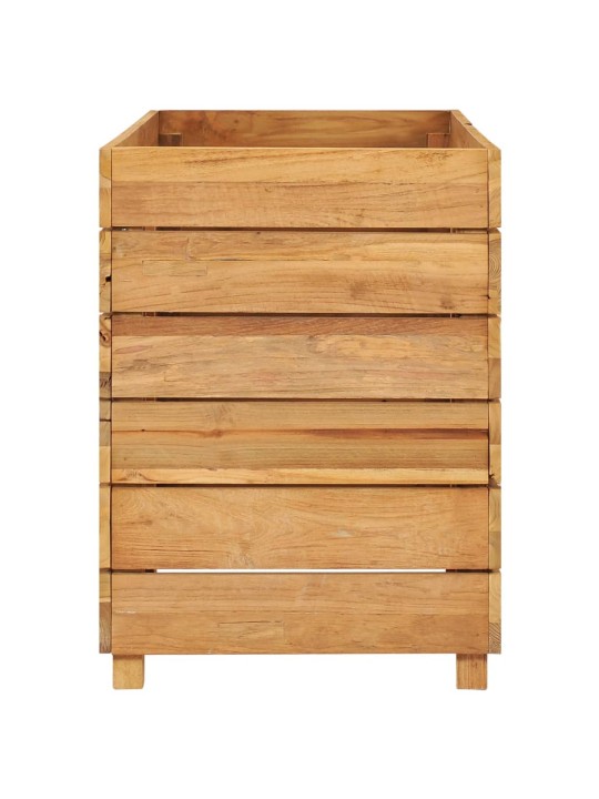 Vyvýšený záhon 100x40x55 cm recyklované teakové dřevo a ocel