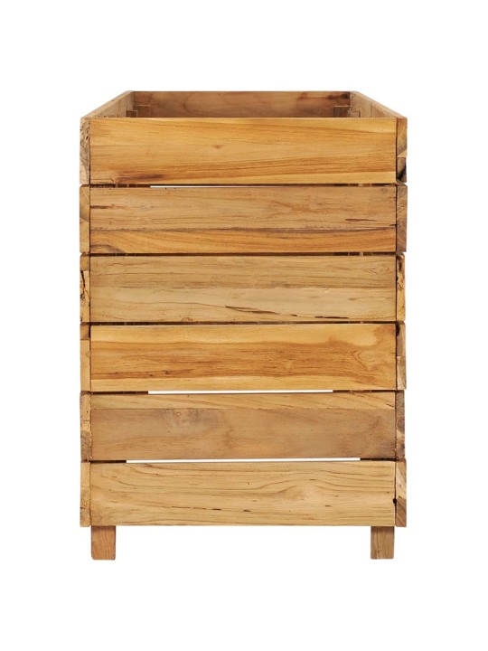 Vyvýšený záhon 150x40x55 cm recyklované teakové dřevo a ocel