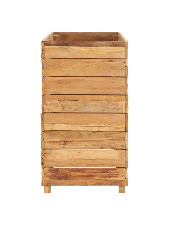 Vyvýšený záhon 100x40x72 cm recyklované teakové dřevo a ocel