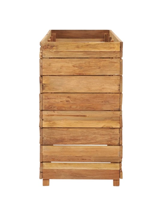Vyvýšený záhon 150x40x72 cm recyklované teakové dřevo a ocel