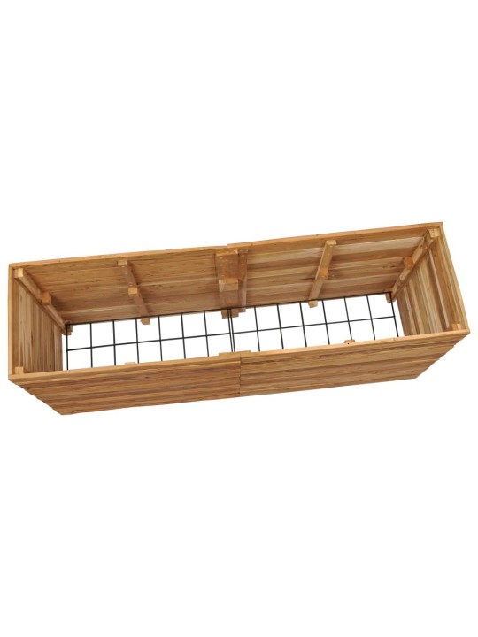 Vyvýšený záhon 150x40x72 cm recyklované teakové dřevo a ocel