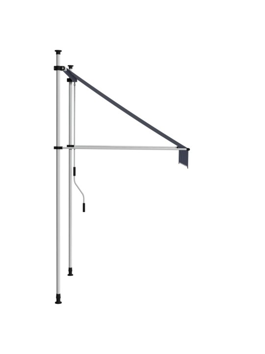 Ručně zatahovací markýza 100 cm modro-bílé pruhy