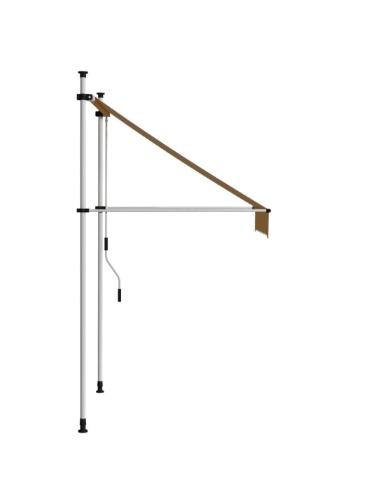 Ručně zatahovací markýza 100 cm oranžovo-bílé pruhy