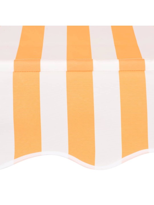 Ručně zatahovací markýza 100 cm oranžovo-bílé pruhy