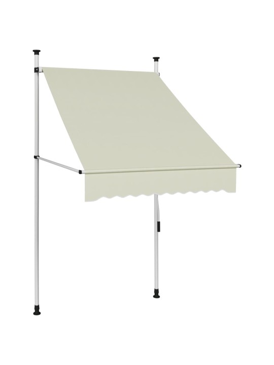Ručně zatahovací markýza 100 cm krémová