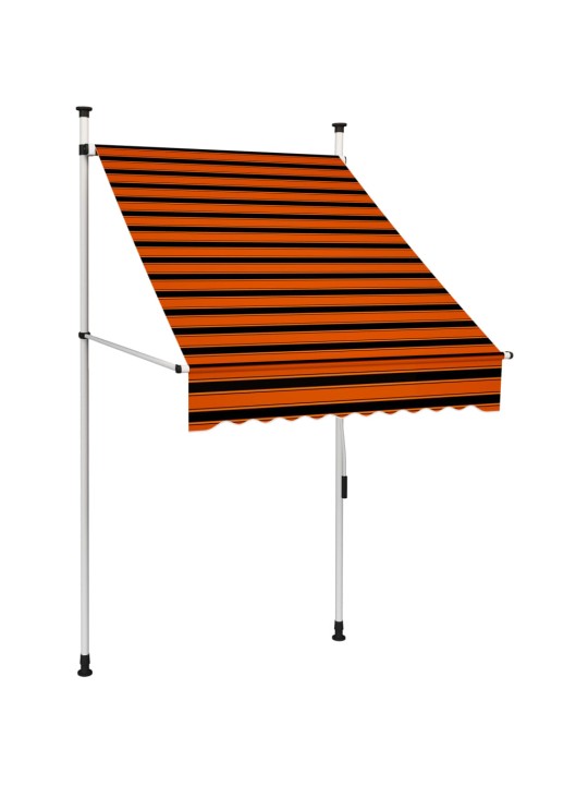 Ručně zatahovací markýza 100 cm oranžovo-hnědá