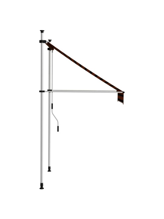 Ručně zatahovací markýza 100 cm oranžovo-hnědá