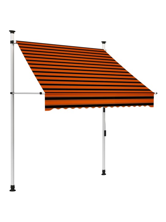 Ručně zatahovací markýza 150 cm oranžovo-hnědá