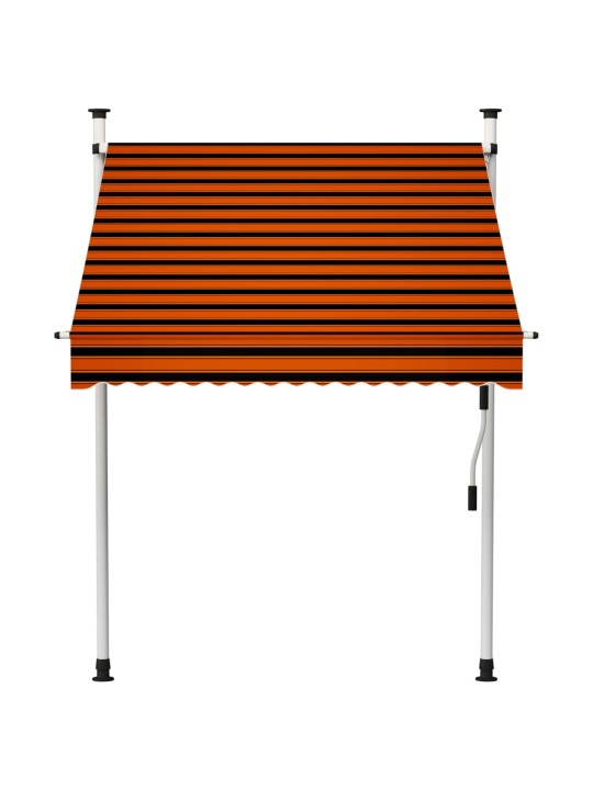 Ručně zatahovací markýza 150 cm oranžovo-hnědá