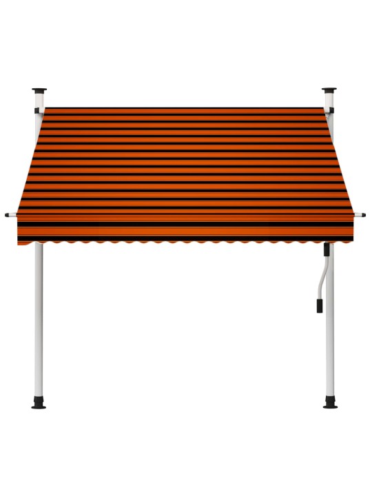 Ručně zatahovací markýza 200 cm oranžovo-hnědá