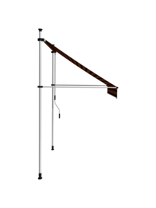 Ručně zatahovací markýza 200 cm oranžovo-hnědá