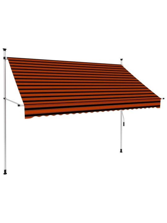 Ručně zatahovací markýza 250 cm oranžovo-hnědá