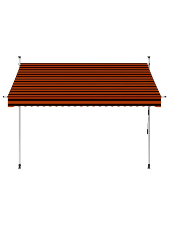 Ručně zatahovací markýza 250 cm oranžovo-hnědá