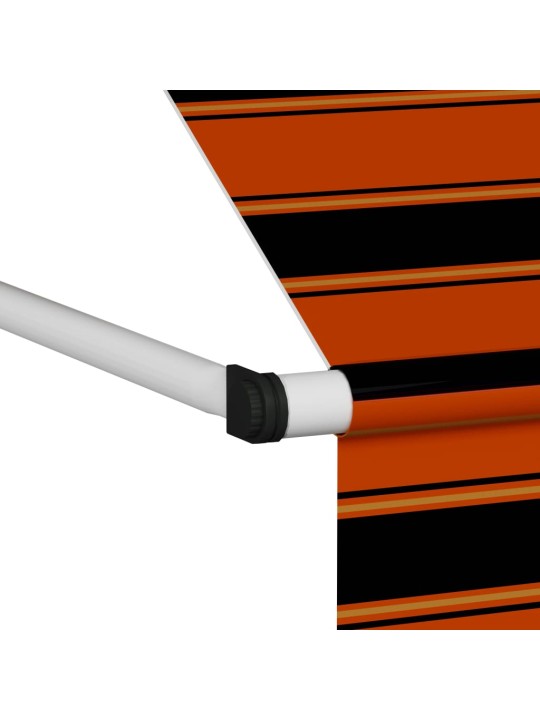 Ručně zatahovací markýza 250 cm oranžovo-hnědá