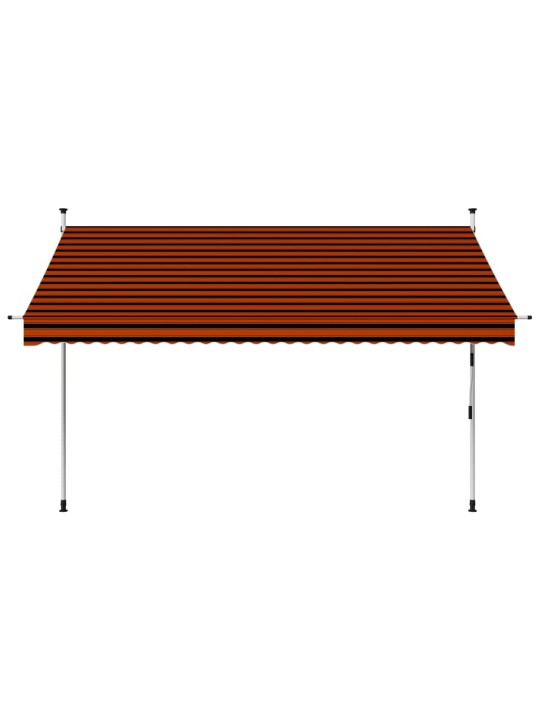 Ručně zatahovací markýza 300 cm oranžovo-hnědá