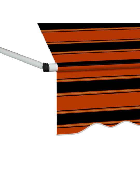Ručně zatahovací markýza 300 cm oranžovo-hnědá