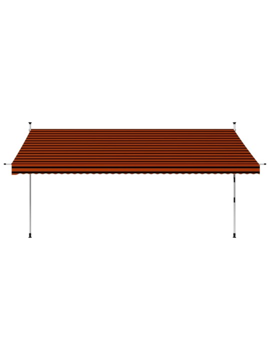 Ručně zatahovací markýza 400 cm oranžovo-hnědá