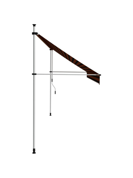 Ručně zatahovací markýza 400 cm oranžovo-hnědá