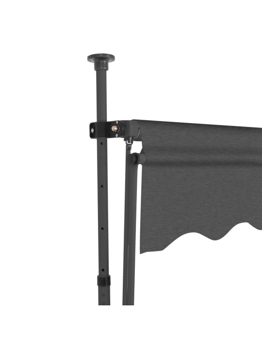 Ručně zatahovací markýza s LED světlem 150 cm antracitová