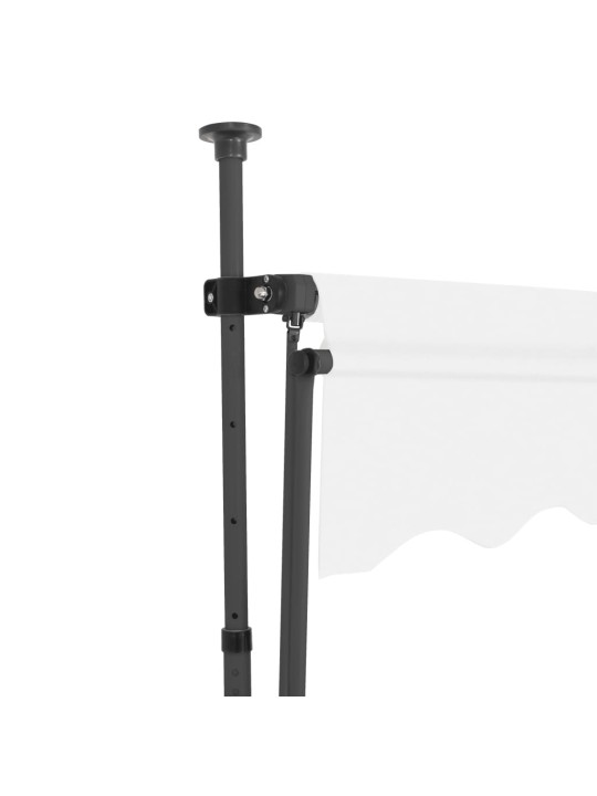 Ručně zatahovací markýza s LED světlem 100 cm krémová