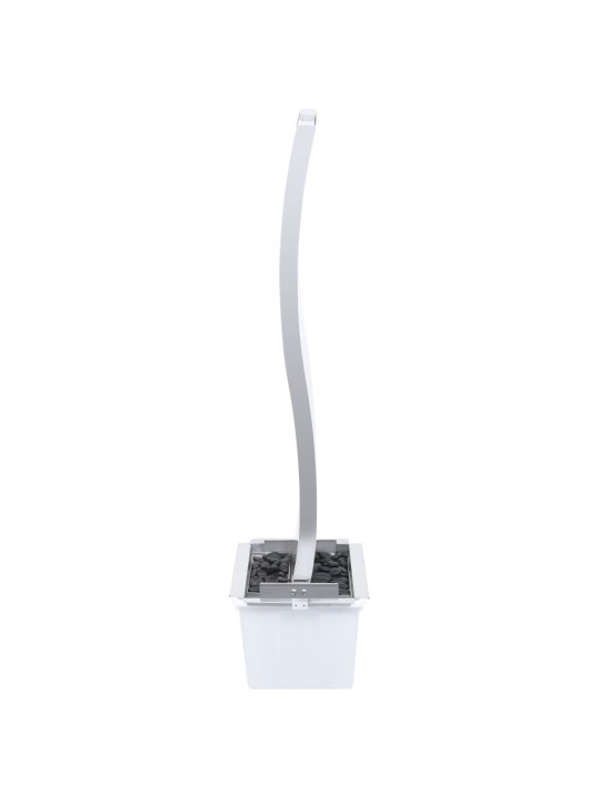 Zahradní fontána s čerpadlem nerezová ocel 130 cm zaoblená