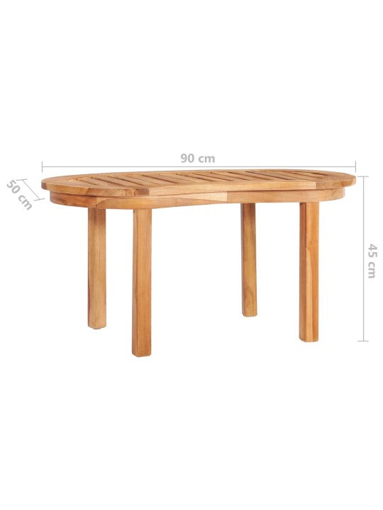 Konferenční stolek 90 x 50 x 45 cm masivní teakové dřevo