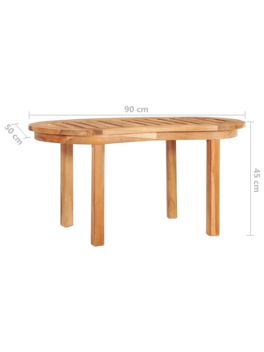 Konferenční stolek 90 x 50 x 45 cm masivní teakové dřevo