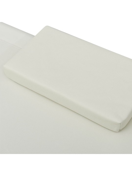 Zahradní lehátko textil krémové