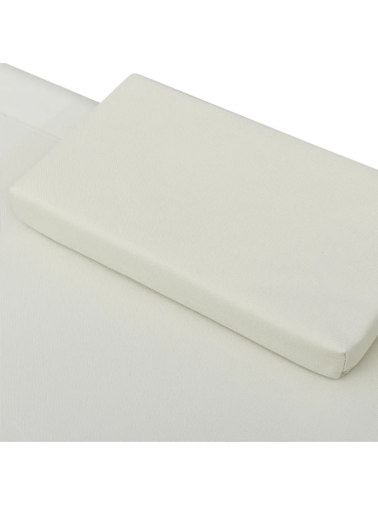 Zahradní lehátko textil krémové