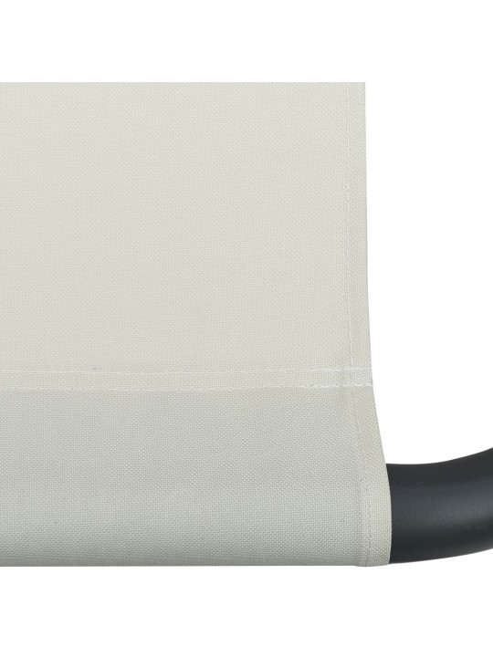 Zahradní lehátko textil krémové