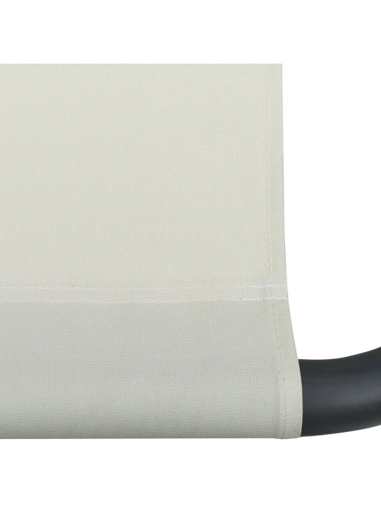Zahradní lehátko textil krémové