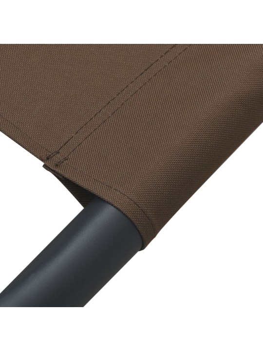 Zahradní lehátko textil hnědé