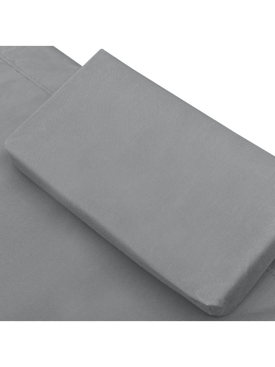 Zahradní lehátko textil antracitové